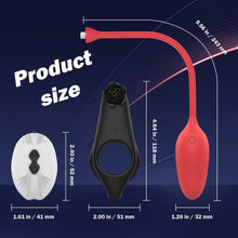 Load image into Gallery viewer, Penisring Vibrator Sex Spielzeug 2 in 1 Abnehmbar G-Punkt Penisringe Vibrator mit 10 * 10 Vibrationsmodi Prostata Stimulation Analvibratoren Penis Ring Erotik Sextoysets für Paare extrem sex
