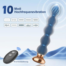 Load image into Gallery viewer, Analvibratoren Anfänger Analplug# für Männer und Frauen, Silikon Analkugeln Butt plug mit 10 Vibrationmodi Fernbedienung Sexspielzeug Prostate Stimulation Massager für Parre Extrem Sex