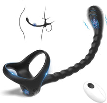 Load image into Gallery viewer, Prostata Stimulation Männer mit Penisring Vibratoren - Cockringe Analvibratoren für Mann mit Fernbedienung, 10 Vibrationsmodi Anal Vibratorstarb Vibration, Sex Spielzeug für Die Männer Paare Extrem
