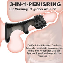 Load image into Gallery viewer, Cockring Sex Spielzeug für die Männer - Penisring &amp; Hodenring für den Mann - Perfekte Passform, Dehnbare Cockringe für härtere Erektionen, Penis Ring Erotik Sex Spielzeug für Paare Extrem, schwarz