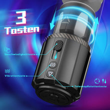 Load image into Gallery viewer, Elektrischer Masturbator Cup mit 8 Teleskop Rotierende Vibration Stoßfunktion, Sex Spielzeug für die Männer solo, Taschenmuschi Masturbieren für Männer Penis Masturbatoren, Sex Toys mit 3D Vagina