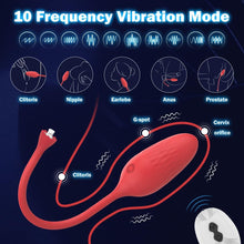 Load image into Gallery viewer, Penisring Vibrator Sex Spielzeug 2 in 1 Abnehmbar G-Punkt Penisringe Vibrator mit 10 * 10 Vibrationsmodi Prostata Stimulation Analvibratoren Penis Ring Erotik Sextoysets für Paare extrem sex