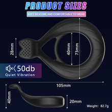 Load image into Gallery viewer, Vibrierender Penisring, Sexspielzeug für Männer und Paare, flexibler Penisring-Vibrator aus Silikon mit 9 leistungsstarken Einstellungen zur Stimulation von Klitoris und Hoden