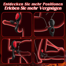 Load image into Gallery viewer, Penisring Vibrator mit Klitoris Hoden Stimulator Penis Ring Vibratoren Sex spielzeug für die paare Cockring mit 9 Vibrationsmodi Sex Spielzeug für die Männer Solo erotisches sexspielzeug für paare