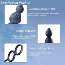 Load image into Gallery viewer, Analvibrator mit Penisring Hodenring,Analplug Analkugeln mit 10 Vibrationsmodus Fernbedienung,Vibrator Vibration Vibratorensets Analspielzeuge erotisches Sex Spielzeug für die Männer