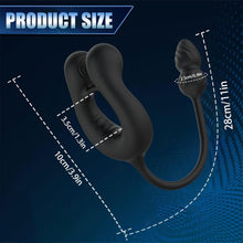 Load image into Gallery viewer, Männlicher Prostata Stimulator Massagegeräte Analvibratoren mit Penisring Analplug für Männer APP Steuerung Analplug 10 Vibrationen und 10 Swing modi Dehnbar Silikon Penisringe Sexspielzeug