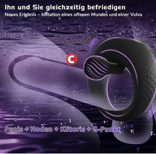Load image into Gallery viewer, Penisring Vibrator mit 360° Verstellbarem Perlen-Klitorisstimulator, Sex Spielzeug für die Paare Männer Frauen, YAWNSHE Cockring Penis Ring Sex Toys, Erotisches Sexspielzeug für Paare Mann Extrem Sex