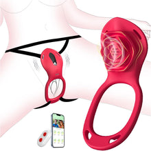 Load image into Gallery viewer, Sex Spielzeug für die Paare Frau Männer, BDSM Rose Vibration für Frauen, Vibratorensets für Frauen Klitoris mit Fernbedienung Leise, Penisring Vibrator App, Erotisches Sexspielzeug Sex Maschine Spiele