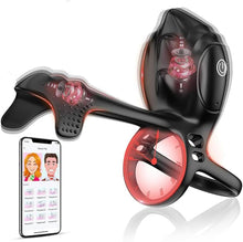 Load image into Gallery viewer, Prostata Vibrator APP Steuerung Silikon Penisring Vibratoren Cockring Erotisches Sexspielzeug, Mit 10 Vibrationsmodi Cockring Penistrainer Massagegerät Hodenring-Vibrator für Männer Solo