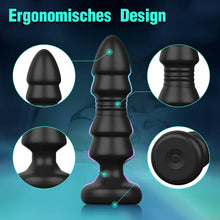 Load image into Gallery viewer, Anal Vibratoren Analvibrator, Buttplug mit 5 Teleskopmodi, Prostata Stimulator mit Fernsteuerung, Anal Butt Plug Dildo Vibrationen Sexspielzeug für Männer Frauen Paare (Dunkelschwarz)