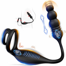 Load image into Gallery viewer, Anal Vibrator Prostata Stimulation Männer Analplug Sexspielzeug für die Männer Vibratorenset Anal plug Dildo mit Penisring Analvibratoren für Mann Buttplug mit 9 Vibration 9 Stoßmodi Sex Toys