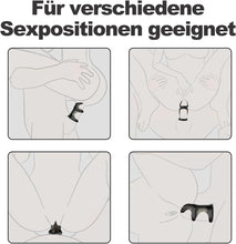 Load image into Gallery viewer, Cockring Sex Spielzeug für die Männer - Penisring &amp; Hodenring für den Mann - Perfekte Passform, Dehnbare Cockringe für härtere Erektionen, Penis Ring Erotik Sex Spielzeug für Paare Extrem, schwarz