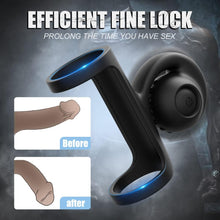 Load image into Gallery viewer, Penis Ring Vibratoren für Langwährende Erektion und Klitoris Stimulation mit 10 Vibrationsmodi Silikon Vibrierender Hodenring Penisring Massagegerät Erotisches Sex Spielzeug für Männer
