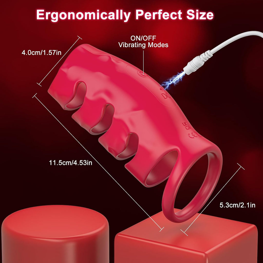Penisring Sex spielzeug für die Paare Männer, Penis Ring Erotik Sex Spielzeug für Penis G-Punkt, Penishülle Cockring Erotisches Sexspielzeug für Klitoris, 10 Vibrationsmodi Dual Penisringe Sex Toys