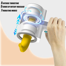 Load image into Gallery viewer, Elektrischer Masturbator Cup Handfrei mit 7 Vibrationsmodi und 5 Teleskop Rotationsmodi Waterproof Hands-Free Portable Masturbators Stroker Training Automatischer Elektrischer Masturbator