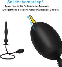 Load image into Gallery viewer, 26cm Superlang Aufblasbar Analplug mit Pumpe,Verstellbar Riesen Dildo Butt Plug,Analkugeln Anal Spreizer SM Sexspielzeug Extreme Paare Frauen Männer