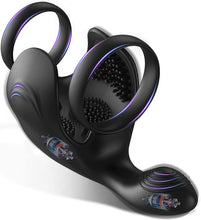 Load image into Gallery viewer, Mit 10 Vibrationsmodi Penistrainer Penismassagegerät Hodenring Bondage Ring Penisvibrator Vibrator SM Extreme Bondage Penis vibrierendes Sexspielzeug für Männer und Paare