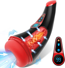 Load image into Gallery viewer, Masturbieren für Männer, Sex Spielzeug für die Männer mit 9 Saugmodus und Vibrationsmodi, Elektrischer Masturbator Cup 3D Realistische Vagina Heizung, LCD Display Taschenmuschi Blowjob Penis Vibrator