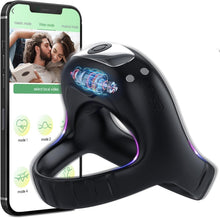 Load image into Gallery viewer, Vibrator für männer mit 9 modi APP Steuerung Cockringe für herren gummi Sex spielzeug für die paare Penies ring Vibratoren für männer Sex sexspielzeug für männ zum befriedigen (APP-Steuerung)