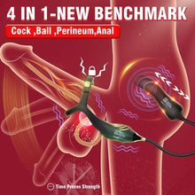 Load image into Gallery viewer, Männlicher Prostata Stimulator Massagegeräte mit Penisring Fernbedienung Teleskop Vibrator SM Analvibratoren Butt Plug mit 10 Vibrationsmodi+Schubmodi Analplug Dildo Sex Spielzeug für Männer