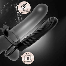 Load image into Gallery viewer, Doppelpenetration Anal Vibrator mit vibrierendem Cockring, Fernbedienung Doppelstimulation Anal Plug Penis Ring Sexspielzeug für Männer, Frauen und Paare
