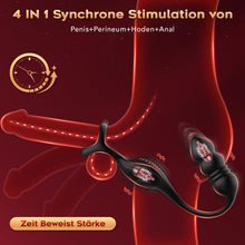 Load image into Gallery viewer, Anal Vibrator Prostata Stimulation Männer mit Penisring Sex Spielzeug für die Männer Anal Dildo Analplug Analvibratoren für Mann Anal Plug Vibratoren für Männer mit 9 Vibrationsmodi Sex Toys