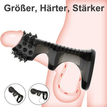 Load image into Gallery viewer, Cockring Sex Spielzeug für die Männer - Penisring &amp; Hodenring für den Mann - Perfekte Passform, Dehnbare Cockringe für härtere Erektionen, Penis Ring Erotik Sex Spielzeug für Paare Extrem, schwarz
