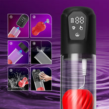 Load image into Gallery viewer, 5 Saugen 7 Vibrationsgurte mit 2 Peniskondome Penispumpe