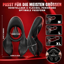 Load image into Gallery viewer, Doppelter Hodenvibrator Penis Trainer Stimulator mit 3 Motoren und 10 Vibrationen