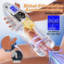 Load image into Gallery viewer, Elektrischer Masturbator Masturbieren für Männer mit 7 Saugmodi 10 Vibrationen Sex Spielzeug für die Männer Transparent 3D Taschenmuschi Blowjob Masturbatoren Penis Vibrator Trainer Pussy Sexspielzeug
