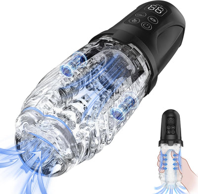 Elektrischer Masturbator Masturbieren für Männer, 7 Vibration 7 Saugmodi Sex Spielzeug für die Männer, Realistische Taschenmuschi Sexspielzeug mit Doppel-Starkmotor, Penispumpe Masturbatoren Sex Toys