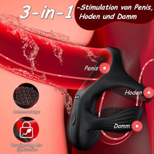 Load image into Gallery viewer, Penisring Vibrator mit 360° Verstellbarem Perlen-Klitorisstimulator, Sex Spielzeug für die Paare Männer Frauen, Cockring Penis Ring Sex Toys, Erotisches Sexspielzeug für Paare Mann Extrem Sex