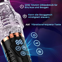 Load image into Gallery viewer, Hochfrequenz Elektrischer Masturbator Cup, 9 Vibration mit 9 Saugmodi, Sex Spielzeug für die Männer, Masturbieren für Männer solo Taschenmuschi Blowjob Penis Masturbatoren mit Vagina Pussy, Sex Toy