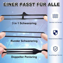 Load image into Gallery viewer, Dreieckiger Penisringe，Pleasure Ring Set 5 Cockringe Silikon Cockringe Hodenringe für Eine Härtere und Längere Erektion Erotisches Sexspielzeug für Paare Passend für Jede Größe Penis Ring Schwarz