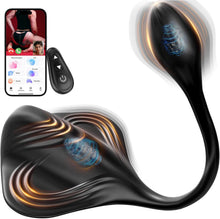Load image into Gallery viewer, Analvibratoren Prostata Stimulation Männer, Sitzen und Reiten Anal Plug Sex Spielzeug für die Männer mit 9+9 Vibrationsmodi, Doppelmotoren Vibratorensets Analplug für Männer Analkugeln, App-Steuerung