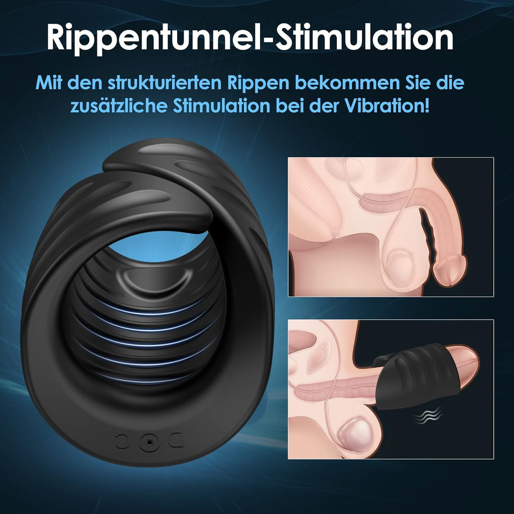 Elektrischer Masturbator Penistrainer Vibrator App Steuerung Masturbieren Männer mit 9 Vibrationsmodi, 2in1 Sexspielzeug Eichel Stimulator Masturbatoren Mann Sex Spielzeug für Männer die Paare Solo