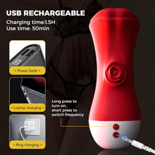 Load image into Gallery viewer, Elektrische Cup-Masturbatoren Realistisches Blowjob mit 9 Vibrationsmodi Sexspielzeug für Männer Vibratorensets Elektrisch Sextoysets Für Men