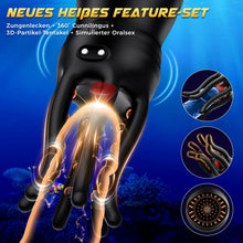 Load image into Gallery viewer, Masturbieren für Männer Penis Vibrator Eichel Stimulation, Sex Spielzeug für die Männer Extrem Oralsex Masturbatoren 10 Modi, Vibratorensets Sexspielzeug für Männer Zunge Solo Paare Taschenmuschi