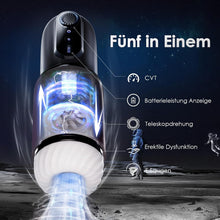 Load image into Gallery viewer, Masturbieren für Männer Elektrisch, Sex Spielzeug für Die Männer mit 5 Teleskop Rotation &amp; 5 Saugmodi, Stufenloses Getriebe CVT Taschenmuschi Masturbator Penis Masturbatore