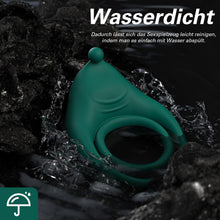 Load image into Gallery viewer, Dual Penisringe Vibrator, Dehnbarer Vibratorensets für Männer Sexspielzeug mit 10 Modi Penis Stimulation G-Punkt Vibrator, Erotik Sex Spielzeug für die paare, Grün