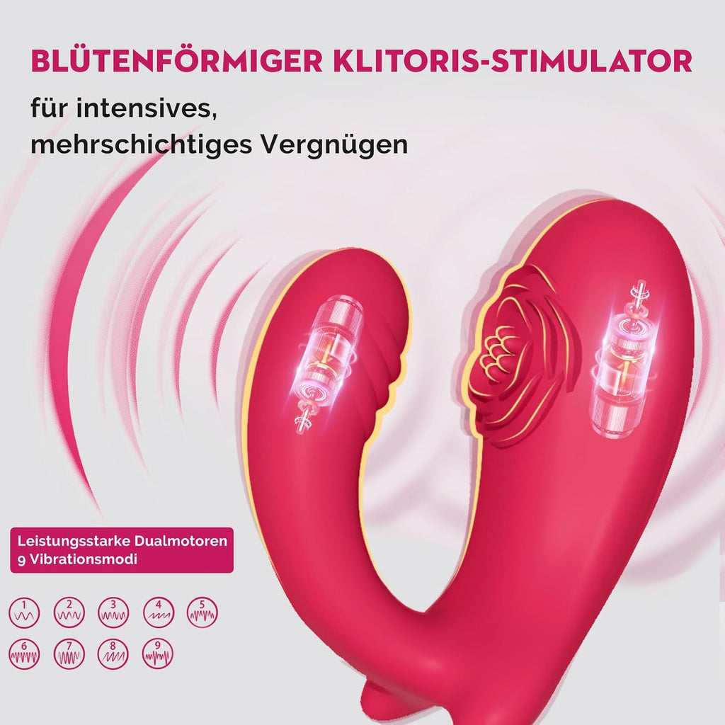 Sex Spielzeug für die Paare Frau Männer, Rose Mini G Punkt Vibration für Frauen, Vibratorensets für Frauen Klitoris mit Fernbedienung Leise, Vibrator App, BDSM Erotisches Sexspielzeug Spiele