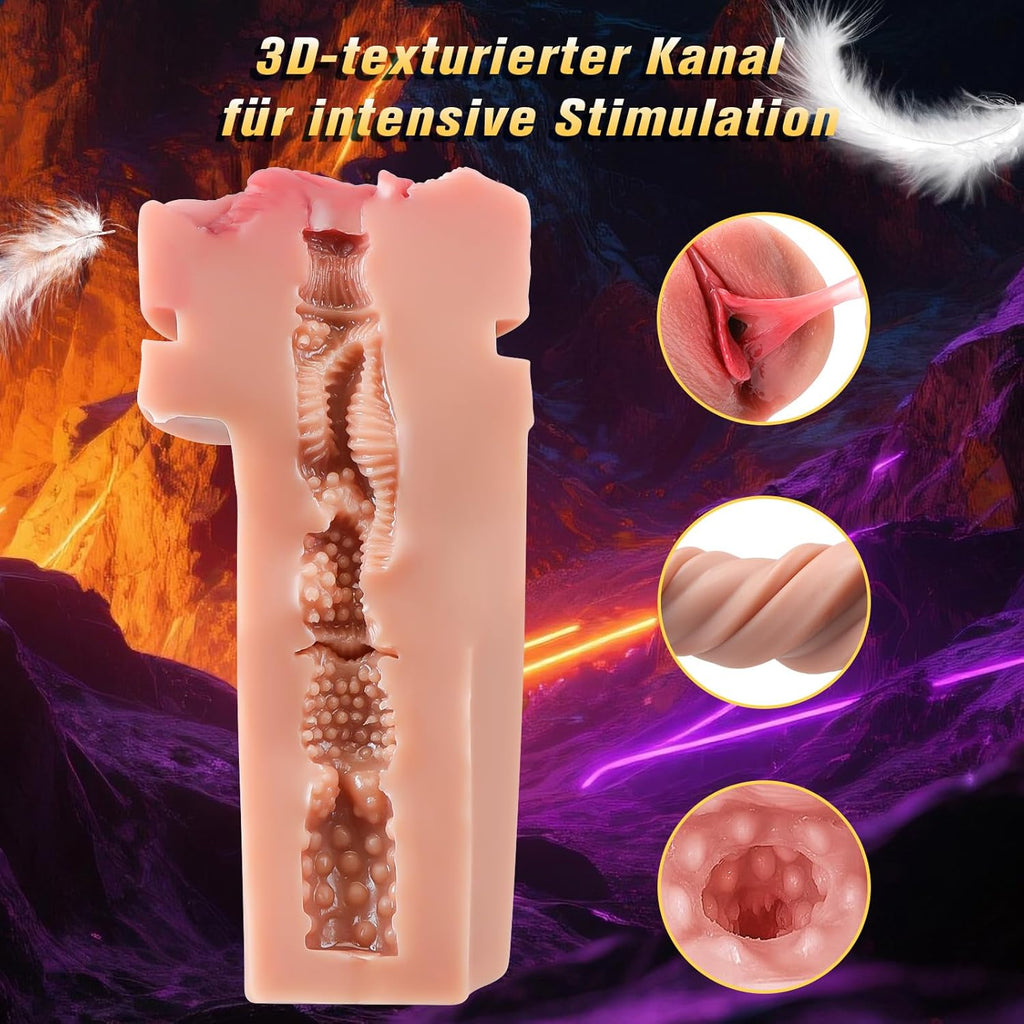 Sex Spielzeug Taschenmuschi Masturbieren für die Männer Elektrisch Solo - Sexspielzeug Masturbator Penispumpe Toyset für Man Handfrei, Sex Muschi Pussy Toys Masturbatoren mit 5 Saugen & 9 Vibrieren