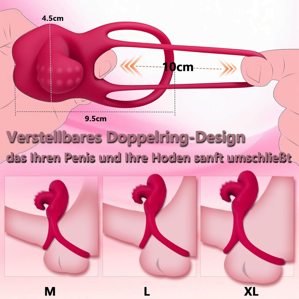 Penisring Vibrator mit Klitoris Stimulator Penisring Vibration Paarvibrator für Paare Penis-Vibrator Sexspielzeug für Paare zu Zweit Penis Ring Vibratoren Klitoris Sex Spielzeug mit 10 Vibrationsmodi
