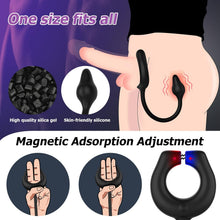 Load image into Gallery viewer, Vibrating Cock Ring with Anal Plug, lvhua Penis Ring Vibrator Magnet Adsorption Design, 10 Vibration Modes Adult Sex Toys for Men Couples, Prostate Massager G spot Nipple Vibrator Remote Control