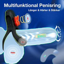 Load image into Gallery viewer, Penisring Vibrator mit 10 Vibrationsmodi, Premium Dehnbarer Silikon Penis Ring Sex Spielzeug für die Männer, Cockring Sexspielzeug für Paare Extrem Sex,Penisringe Sexspielzeug für Männer Solo Sex Toys