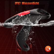 Load image into Gallery viewer, Penisring Sex spielzeug für Paare extrem sex, Penis Ring Erotik Sex Spielzeug für die Männer, Cockring Erotisches Sexspielzeug für Klitoris, 12 Vibrationsmodi Dual Penisring Massagegerät Schwarz