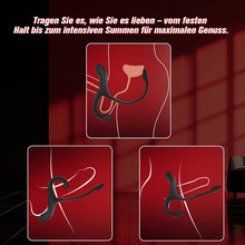 Load image into Gallery viewer, Analplug Prostata Hoden Stimulation Männer mit Penisring Klitorisstimulator, Anal Butt Plug Dildo Sex Spielzeug für die Männer Paare Frauen, Penis Ring Vibrator App, Cockring Sexspielzeug Vibration