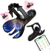 Load image into Gallery viewer, Vibrator Cockringe Extrem Silikon Penisring Vibratoren mit Hoden Vibrierende Cockring für Männer mit 10 Vibrationmodis für Penis Sex Spielzeug für die Männer Stimulation Sex Toy