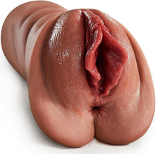 Load image into Gallery viewer, Realistischer Masturbator Taschenmuschi Silikon Masturbieren Sex Spielzeug mit 5D Klitoris Doppelkanal Masturbator Groß für Mann 2 in 1 Anal Erotik Sexspielzeug für die Männer solo