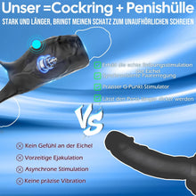 Load image into Gallery viewer, Penisring Sex Spielzeug für die Männer,Masturbator Penisringe mit 9 Vibration,Vibrator Penishülle SexSpielzeug,Penismanschetten Sex Toys,Cockring Sex Spielzeug für die Paare